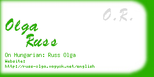 olga russ business card